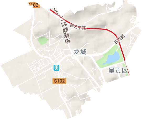 龙城街道地形图