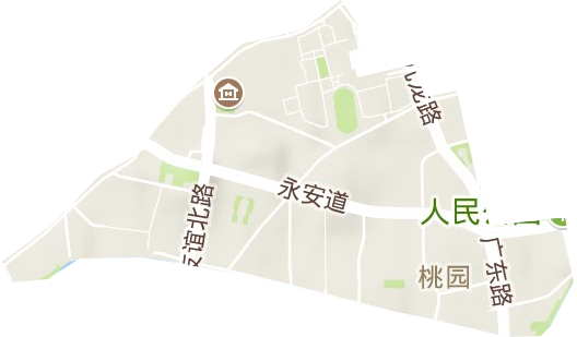 桃园街道地形图