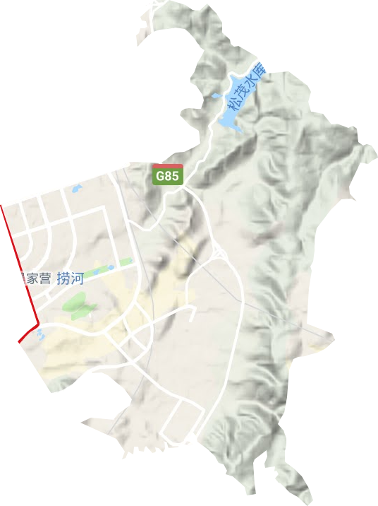 吴家营街道地形图