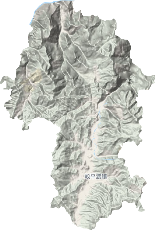 皎平渡镇地形图