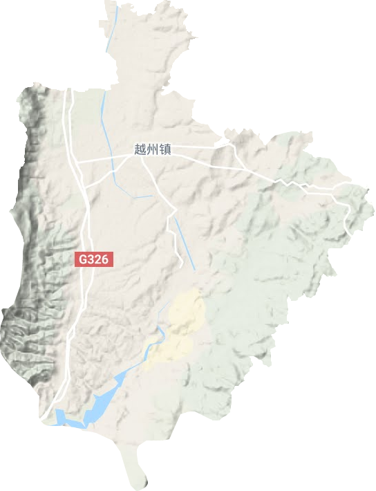 越州镇地形图