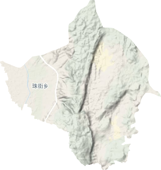 珠街乡地形图