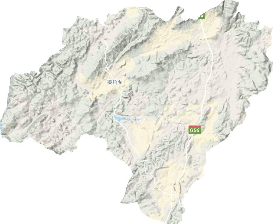 菱角乡地形图