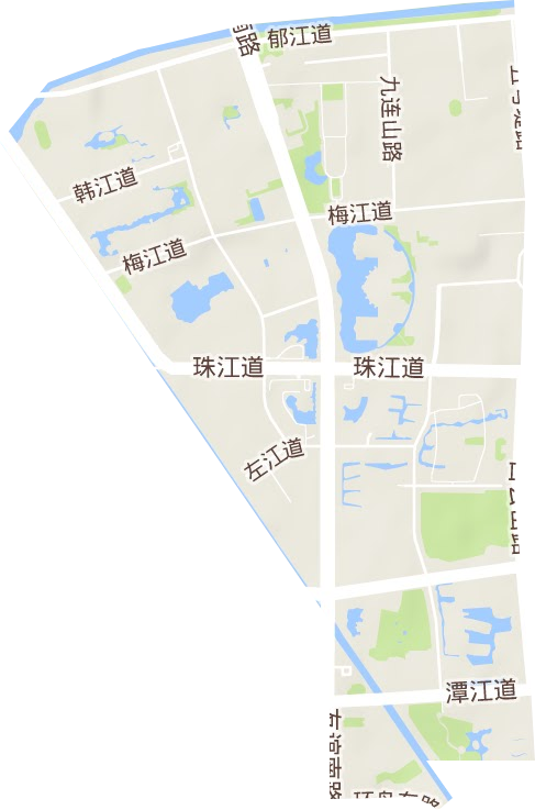 梅江街道地形图