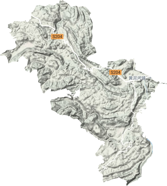 黄泥河镇地形图