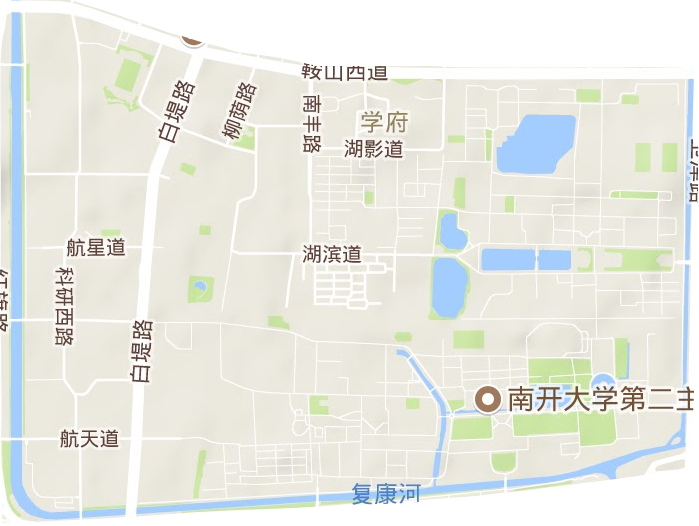 学府街道地形图