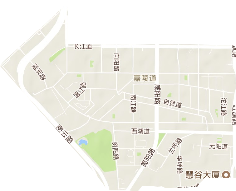 嘉陵道街道地形图