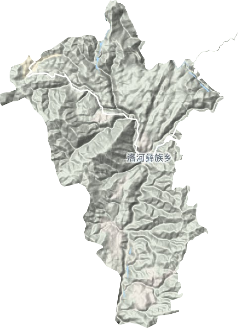 洛河乡地形图