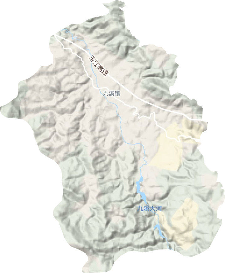 九溪镇地形图