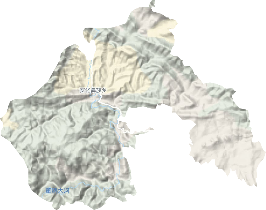 安化彝族乡地形图