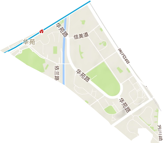 华苑街道地形图