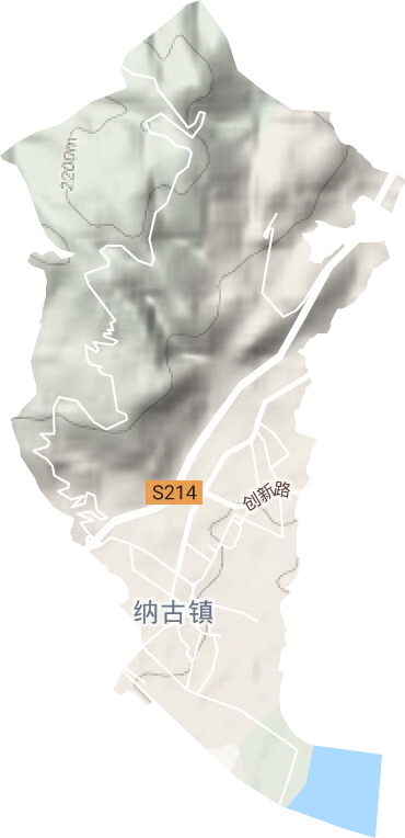 纳古镇地形图