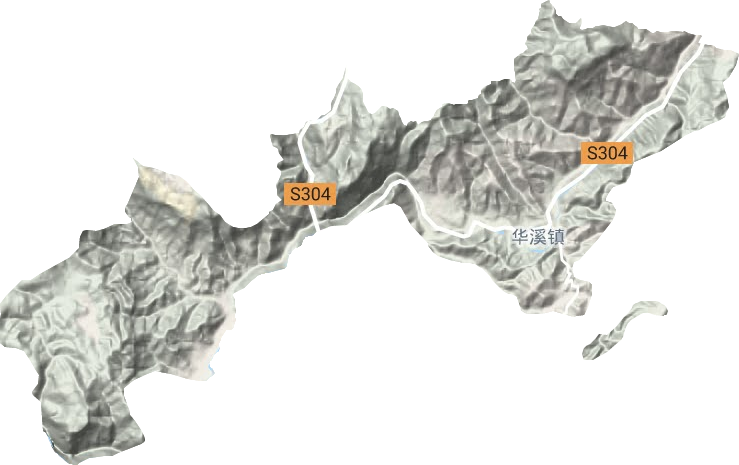 华溪镇地形图