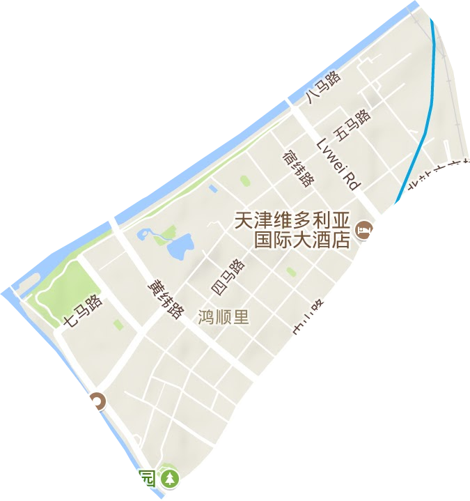 鸿顺里街道地形图