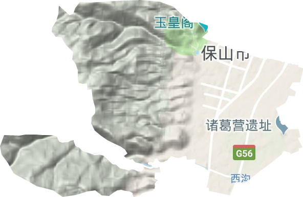 兰城街道地形图