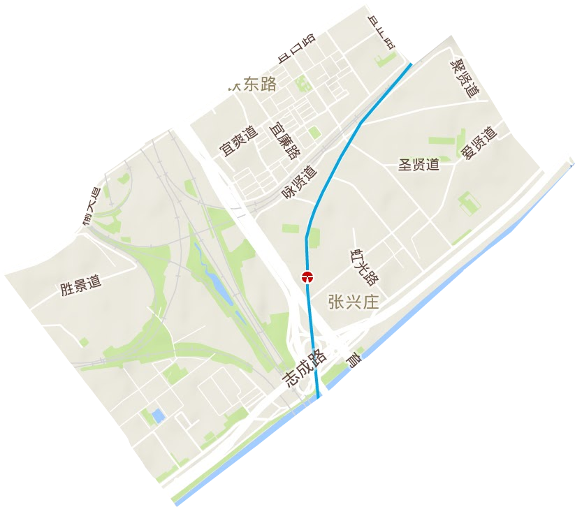 铁东路街道地形图