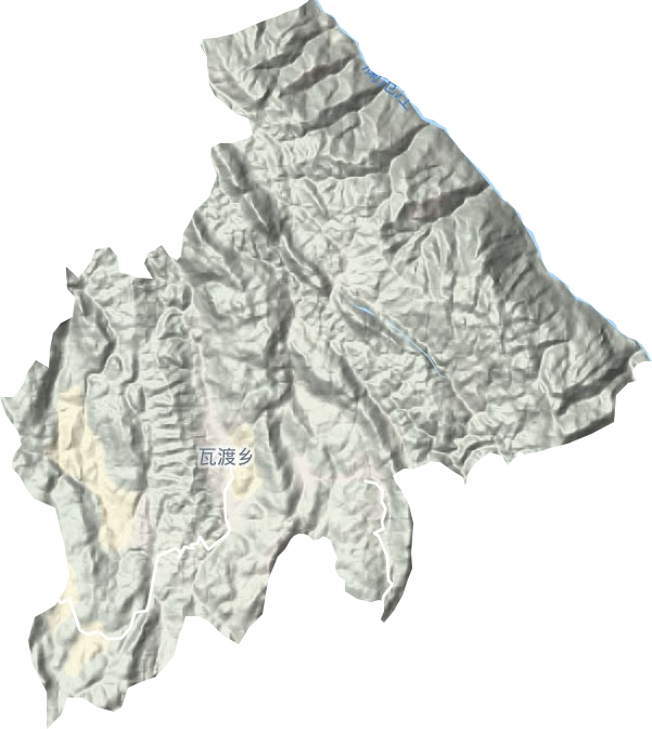 瓦渡乡地形图
