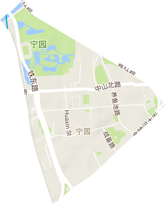 宁园街道地形图