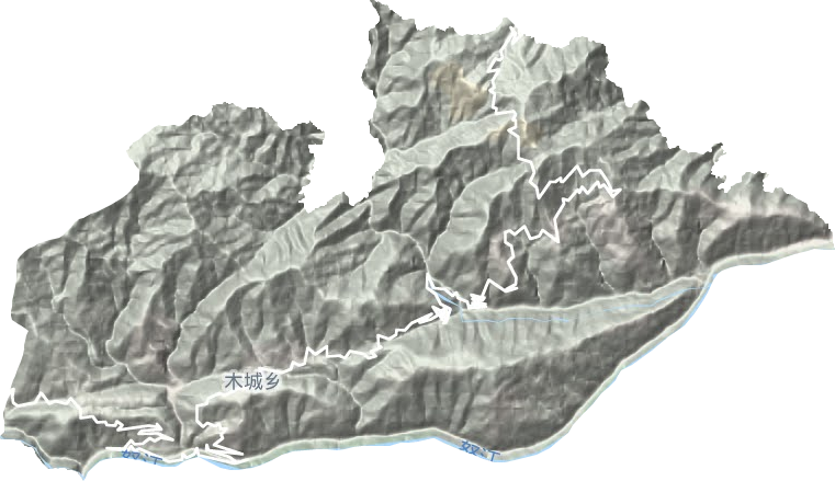 木城彝族傈僳族乡地形图