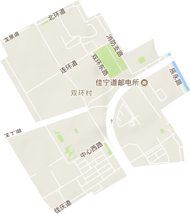 双环村街道地形图