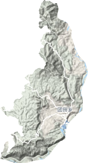 团田乡地形图