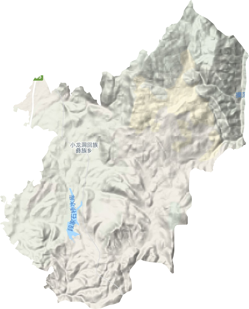 小龙洞回族彝族乡地形图
