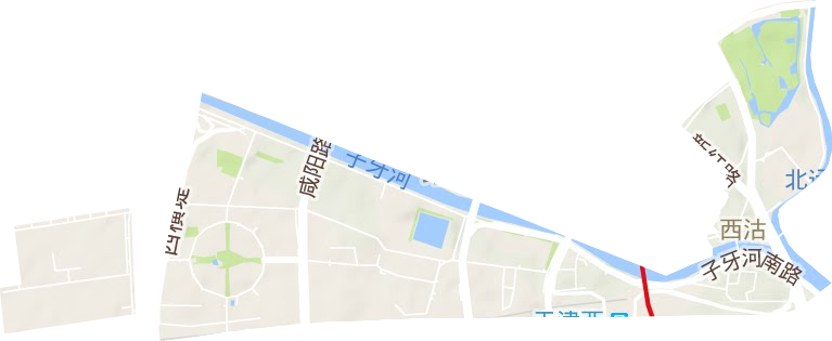 西沽街道地形图