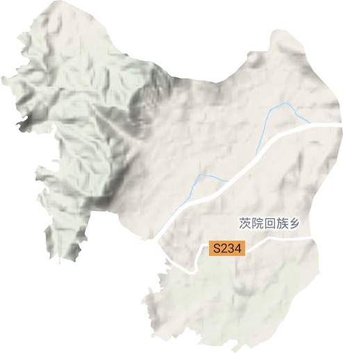 茨院回族乡地形图