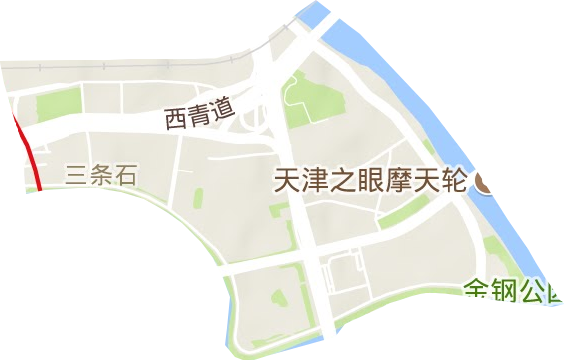 三条石街道地形图