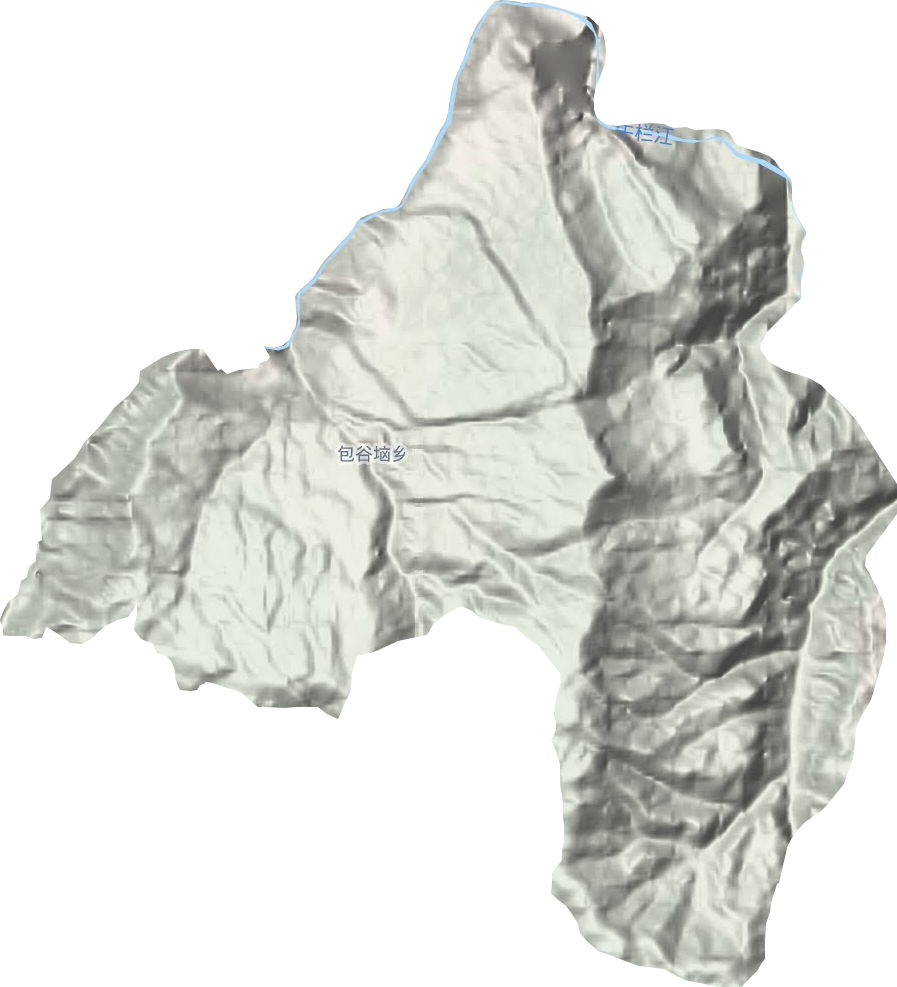 包谷垴乡地形图