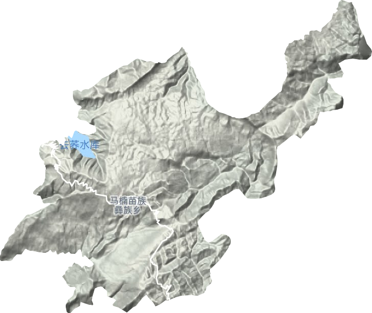 马楠苗族彝族乡地形图