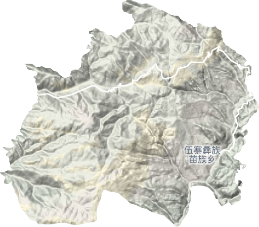 伍寨彝族苗族乡地形图