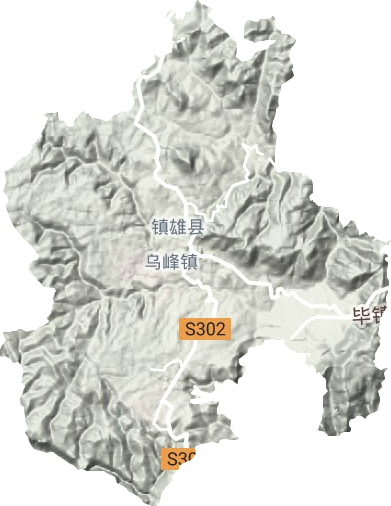 乌峰镇地形图