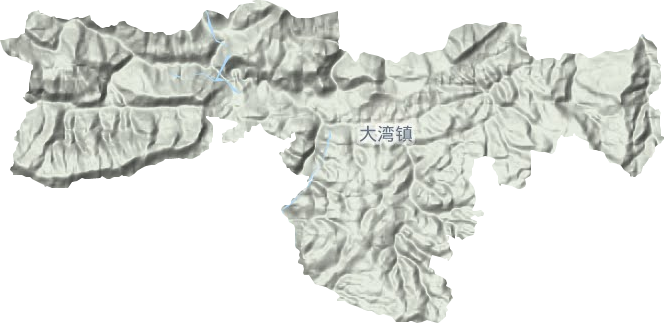 大湾镇地形图