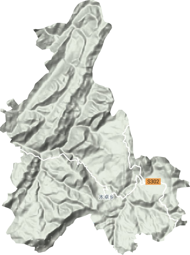 木卓镇地形图