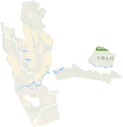 可克达拉市地形图