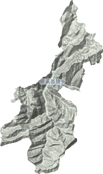 柳溪苗族乡地形图