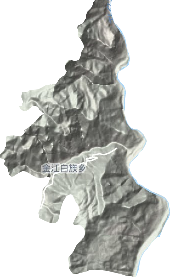 金江白族乡地形图