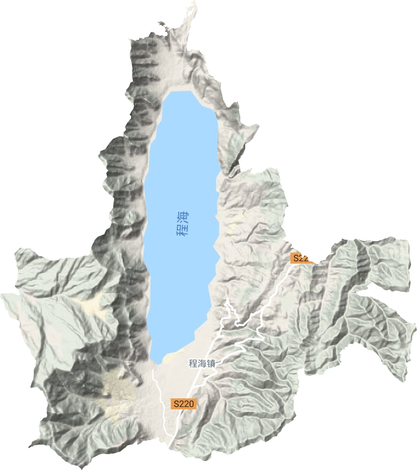 程海镇地形图