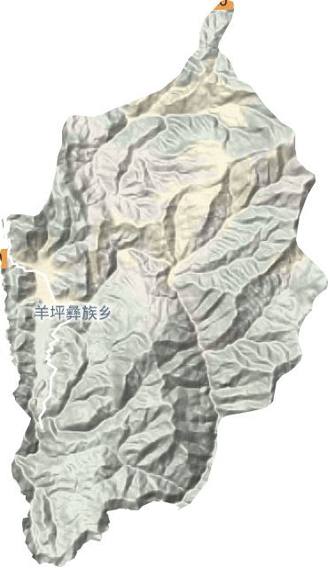 羊坪彝族乡地形图
