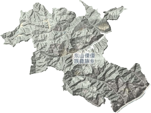 东山傈僳族彝族乡地形图