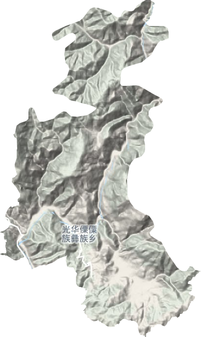 光华傈僳族彝族乡地形图