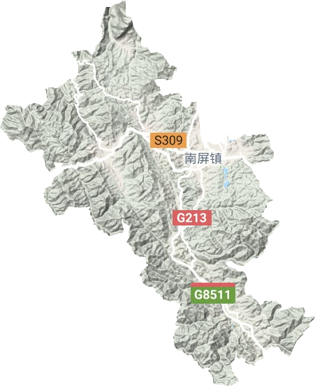 南屏镇地形图