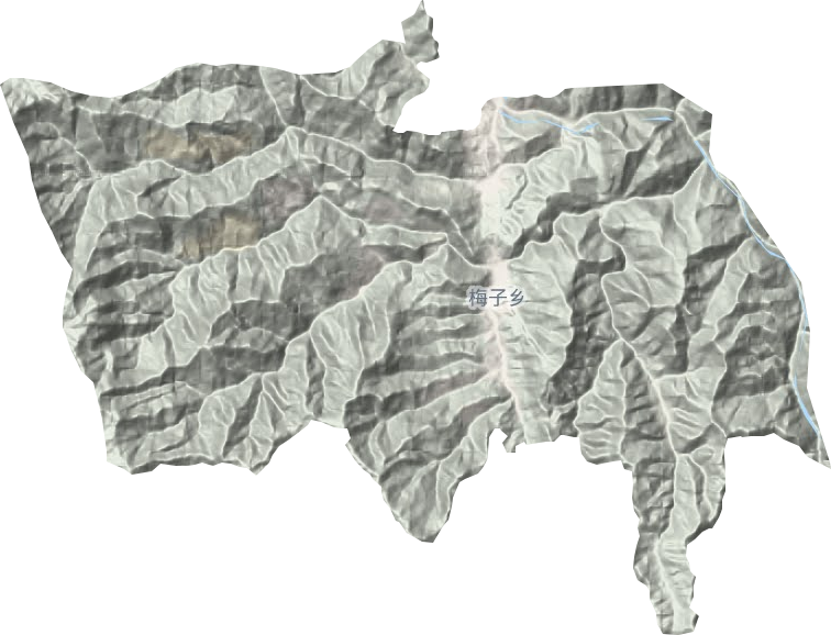 梅子镇地形图