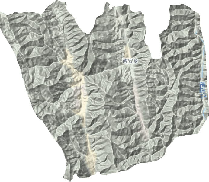 德安乡地形图