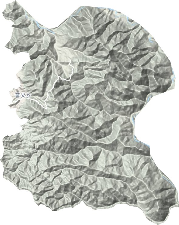 普义乡地形图
