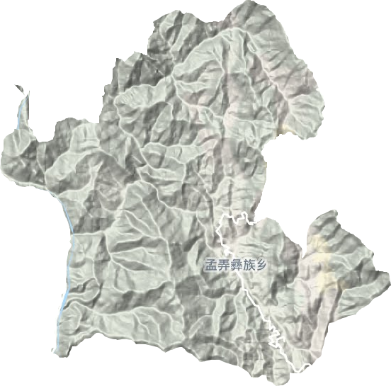 孟弄彝族乡地形图