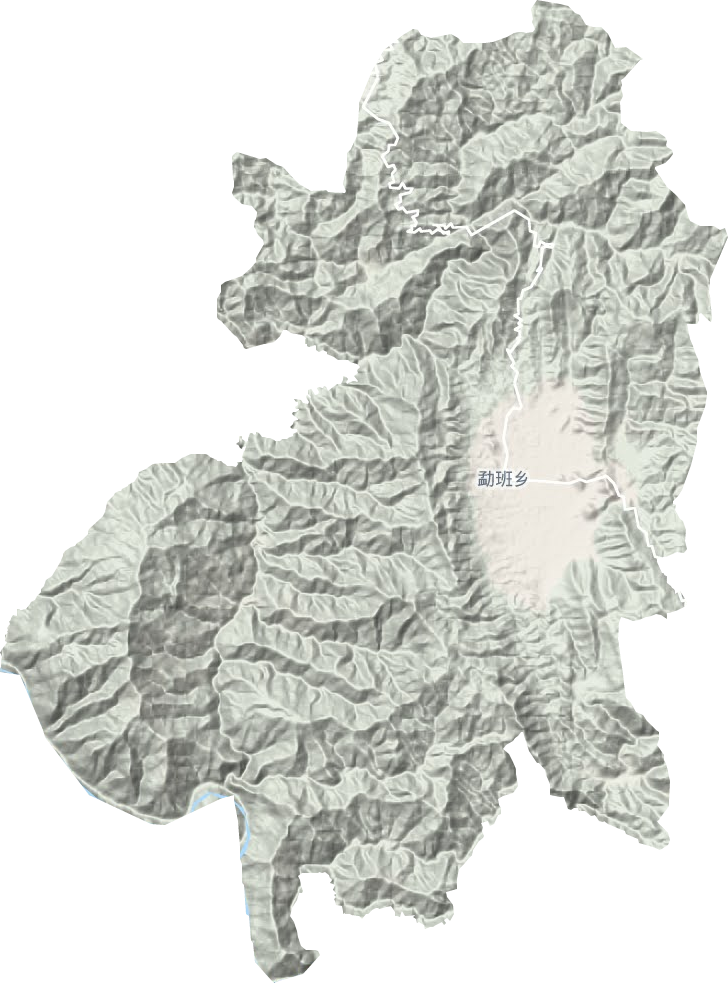 勐班乡地形图
