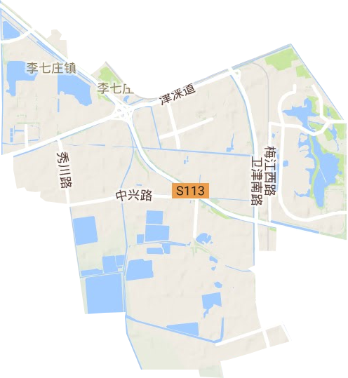 李七庄街道地形图