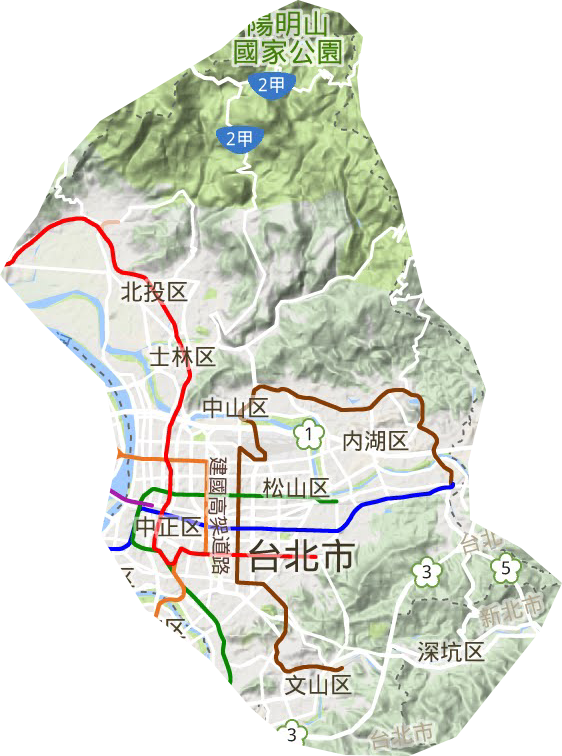 台北市地形图